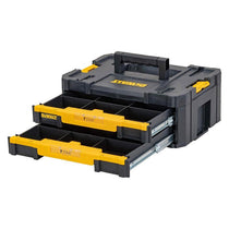 Dewalt TSTAK IV Tool Storage Box Stacking Case 2 Shallow Drawers Yellow/Black