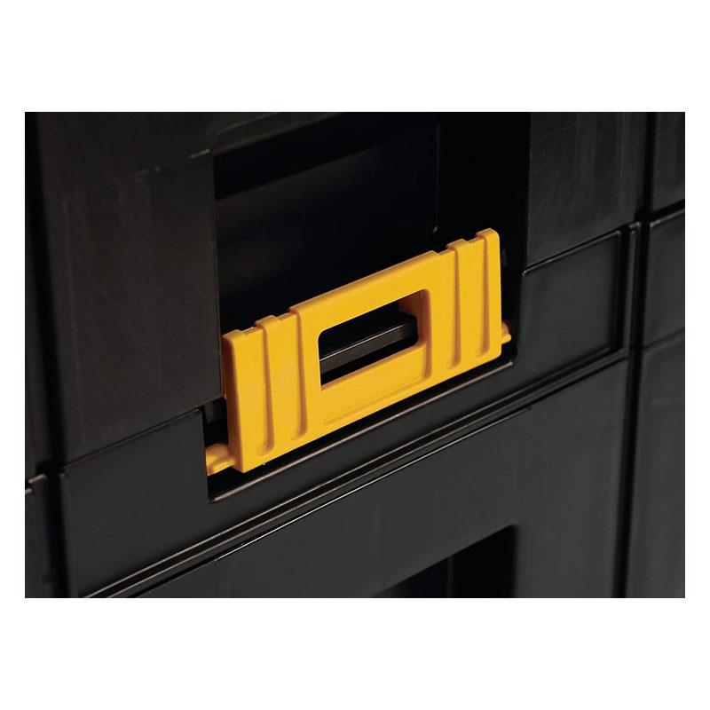 Dewalt TSTAK IV Tool Storage Box Stacking Case 2 Shallow Drawers Yellow/Black
