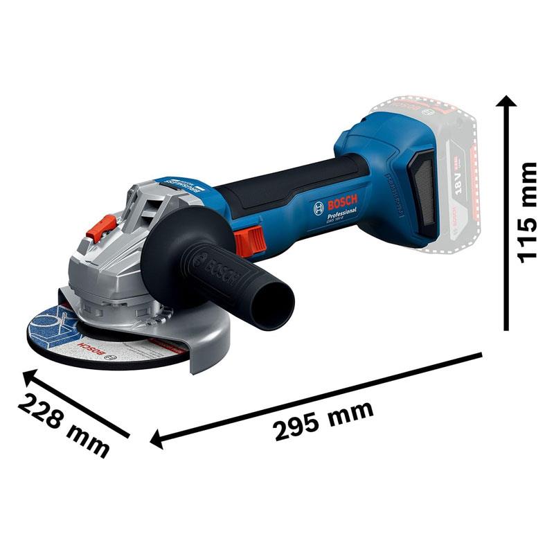Bosch Professional GWS 18V-8 18V Cordless Brushless Angle Grinder 125mm Disc Diameter Bare Unit