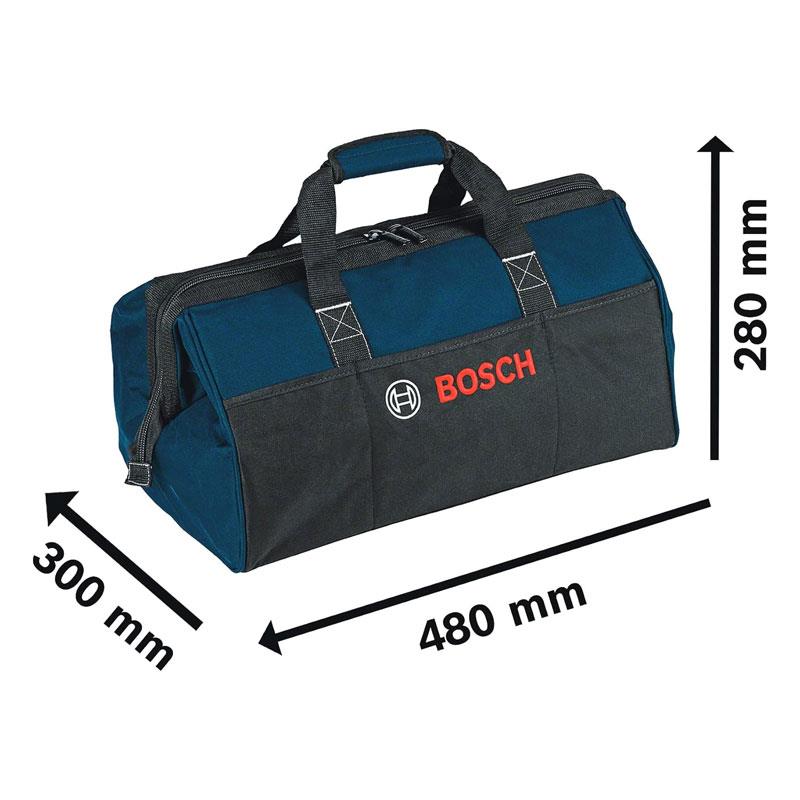 Bosch Professional Heavy Duty Power Tool Bag Medium Size Durable 600D Polyester Industrial Zippers Black Secondary image