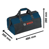 Bosch Professional Heavy Duty Power Tool Bag Medium Size Durable 600D Polyester Industrial Zippers Black