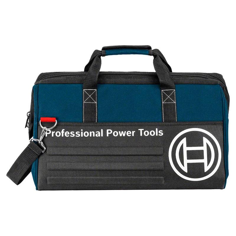 Bosch Professional Heavy Duty Power Tool Bag Medium Size Durable 600D Polyester Industrial Zippers Black