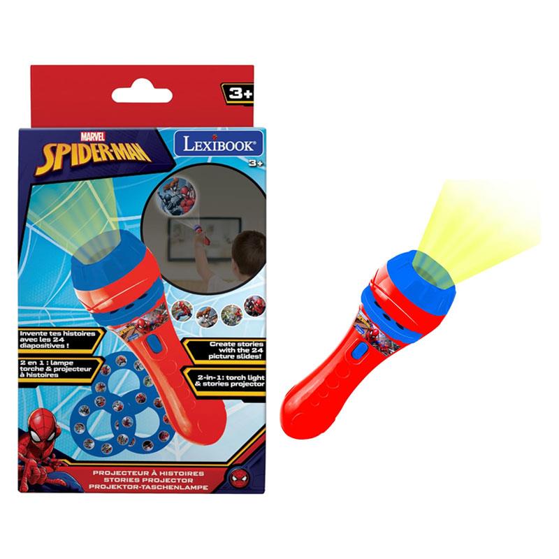 Lexibook Spider-Man Stories & Image Projector Torch With 3 Discs 24 Images Multicolour