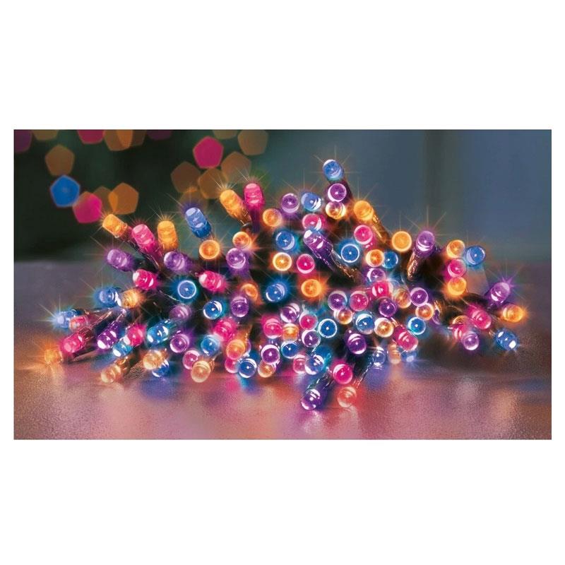 Premier Christmas Multi Action Battery Operated 50 LEDs Lights With Timer - Rainbow