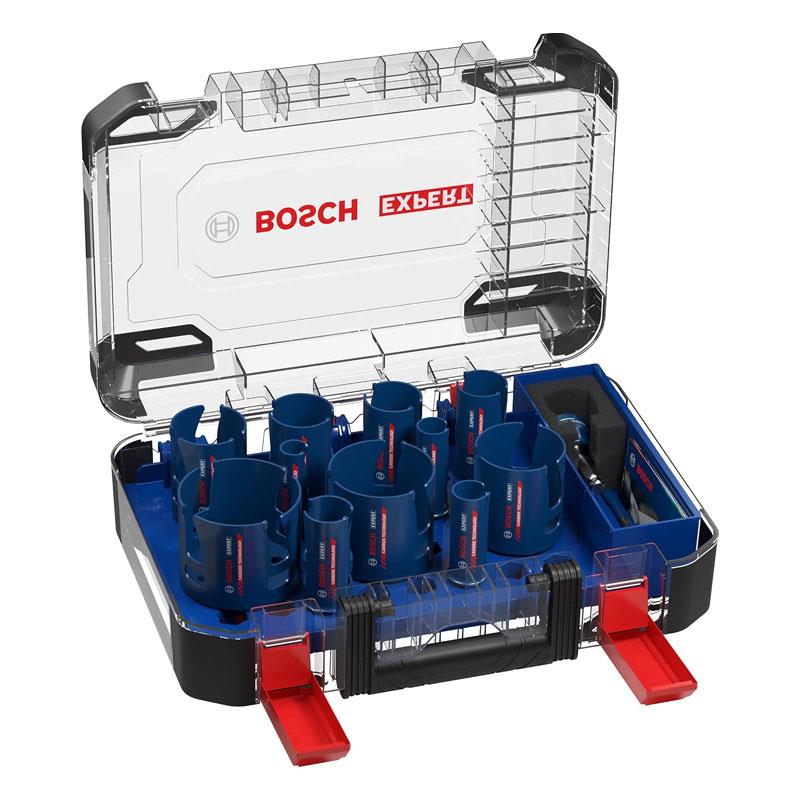 Bosch EXPERT Construction Material Hole Saw Set 20-76mm Professional Accessory 15 Piece