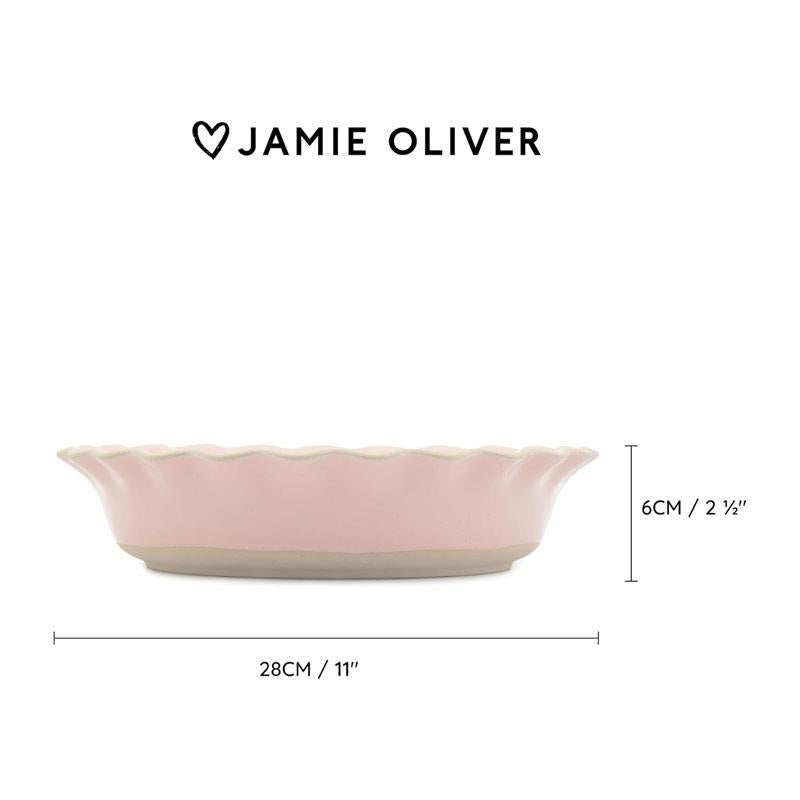 Jamie Oliver Big Love Proper Pie Dish Stoneware 28cm Round Pink Secondary image