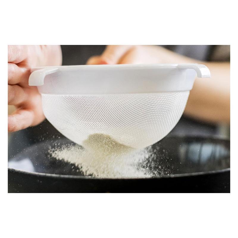 KitchenCraft Sieve Mesh Strainer Plastic Medium 15cm Heat Resistant Nylon Mesh White Secondary image