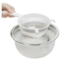 KitchenCraft Sieve Mesh Strainer Plastic Medium 15cm Heat Resistant Nylon Mesh White