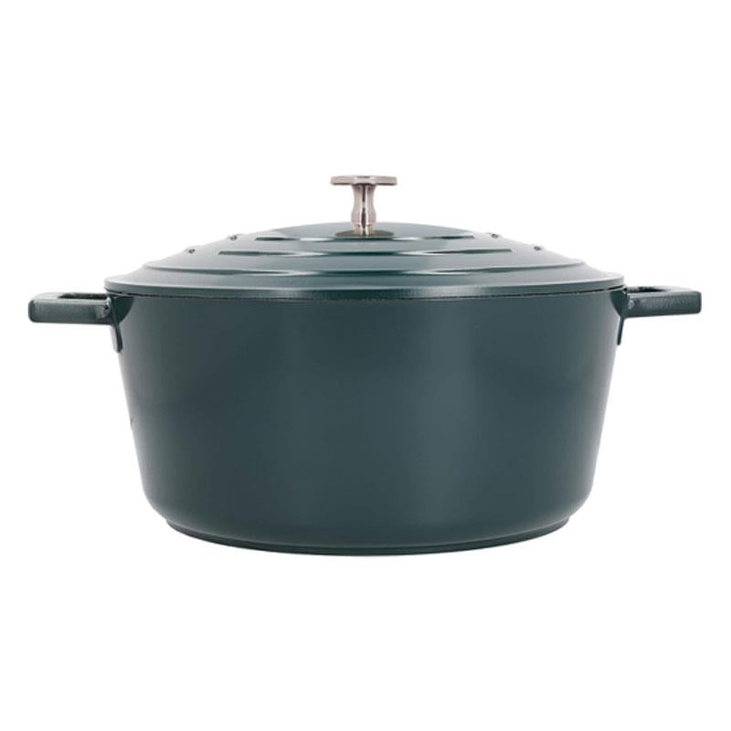 MasterClass Casserole Dish With Lid Cast Aluminium 5 Litre/28cm Hunter Green Main image