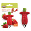 Chef'n StemGem Strawberry Huller Tool Remove Core & Leaf Fruit Gadget Stainless Steel Red/Green