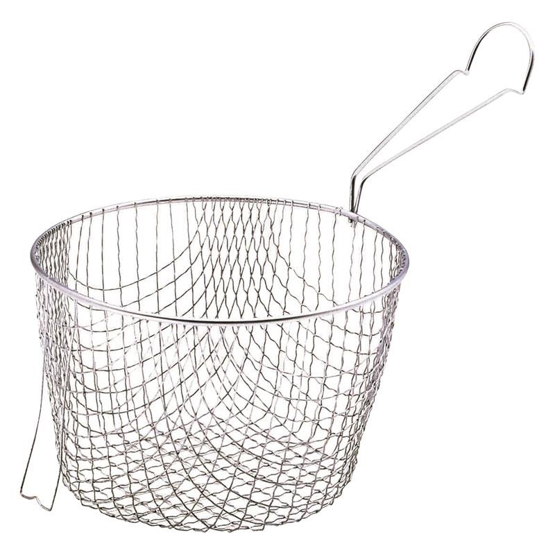 KitchenCraft Extra Deep Chip Fryer Basket For 20cm (8 Inch) Pans Stainless Steel Silver