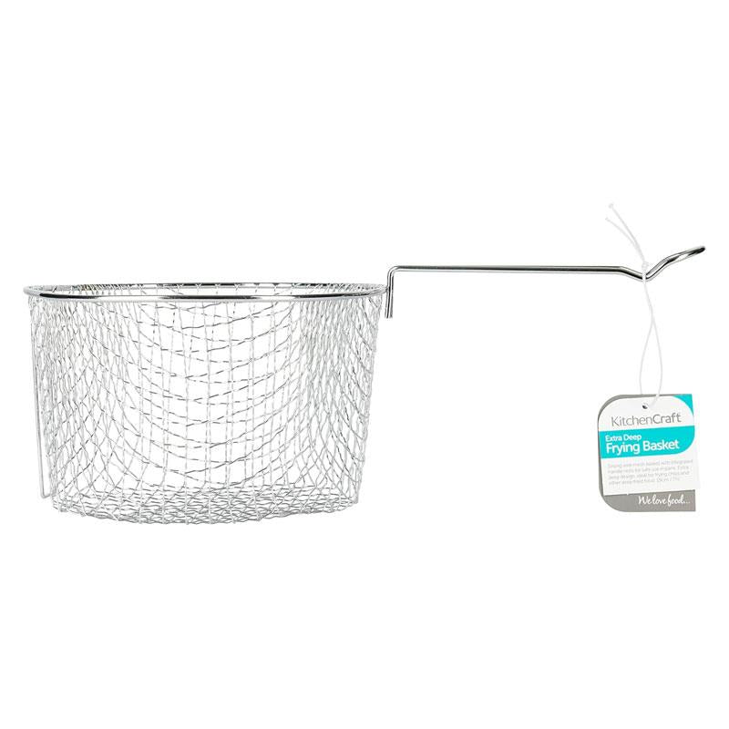 KitchenCraft Extra Deep Chip Fryer Basket For 20cm (8 Inch) Pans Stainless Steel Silver Secondary image