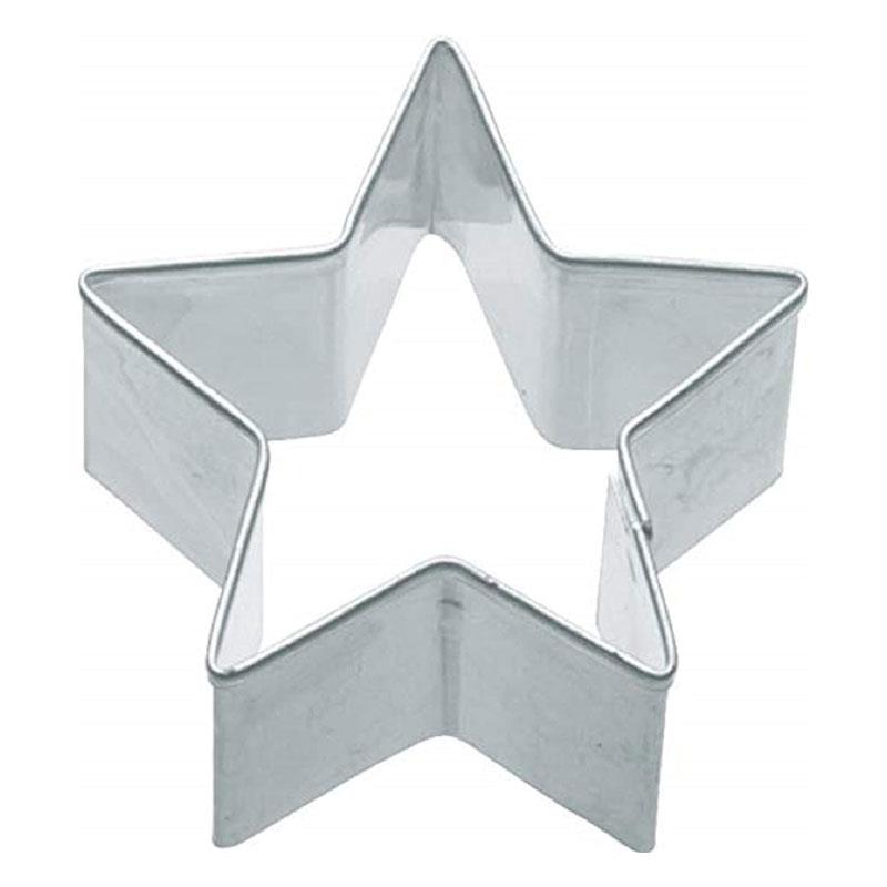 KitchenCraft Star Shaped Metal Cookie Cutter 4cm Small Stainless Steel Silver