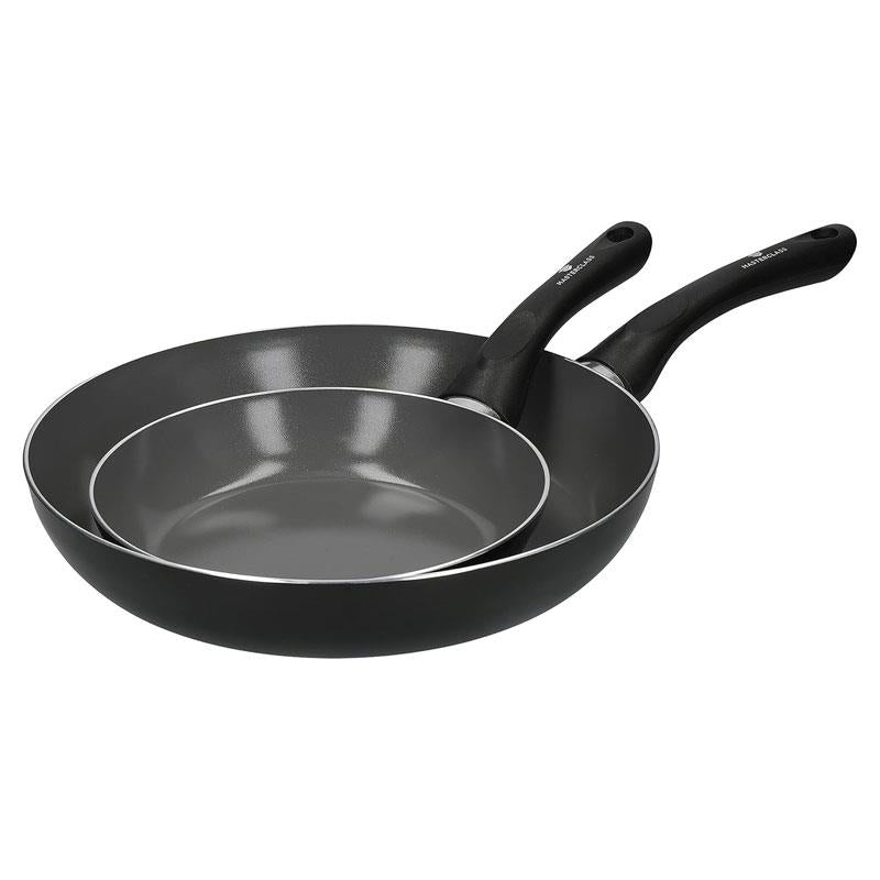 MasterClass Can-To-Pan Non-Stick Frying Pan 20cm And 28cm 2 Piece Set BPA Free Ceramic Eco Recycled Black Secondary image
