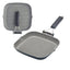 MasterClass Grill Pan 20cm Non-Stick Griddle Pan Induction-Safe Folding Handle Aluminium Stainless Steel Grey