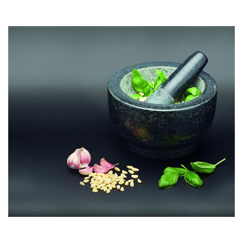 MasterClass Quarry Granite Mortar And Pestle Granite Black/Grey