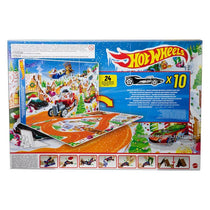 Hot Wheels Advent Calendar 2025 Toy Cars & Playset 10 Vehicles In 1:64 Scale 10 Ornament Clips 14 Winter-Themed Accessories Multicolour