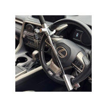 Hilka Tools Steering Wheel Lock with Safety Hammer Alloy Steel Car Security Device Black