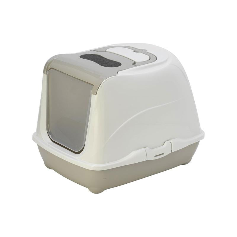 Petface Hooded Cat Litter Tray 50cm Durable Plastic Covered Litter Box with Removable Hood Assorted Colours
