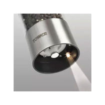Tower Electric Salt And Pepper Mill Set Stainless Steel Battery Operated Grinder Black