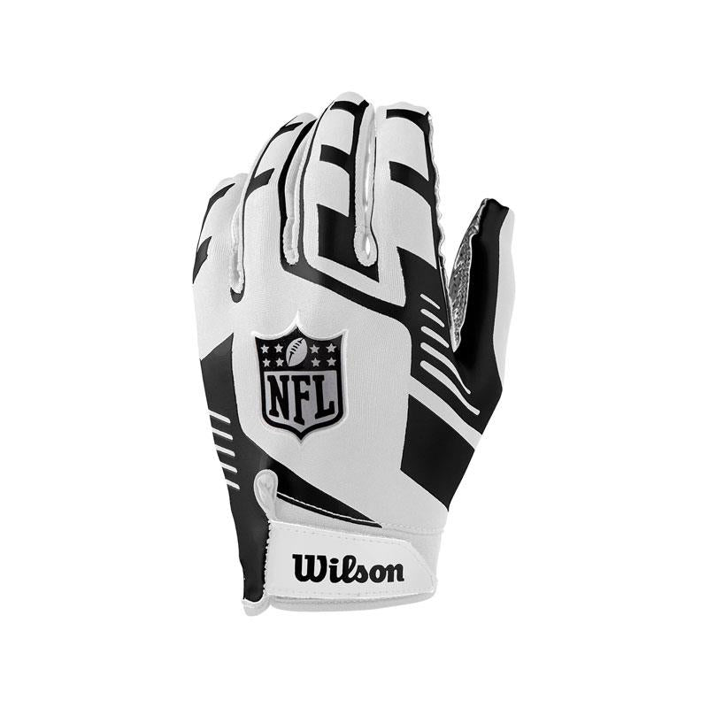 Wilson NFL Stretch Fit American Football Receiver Gloves Adult OSFM White/Black Main image