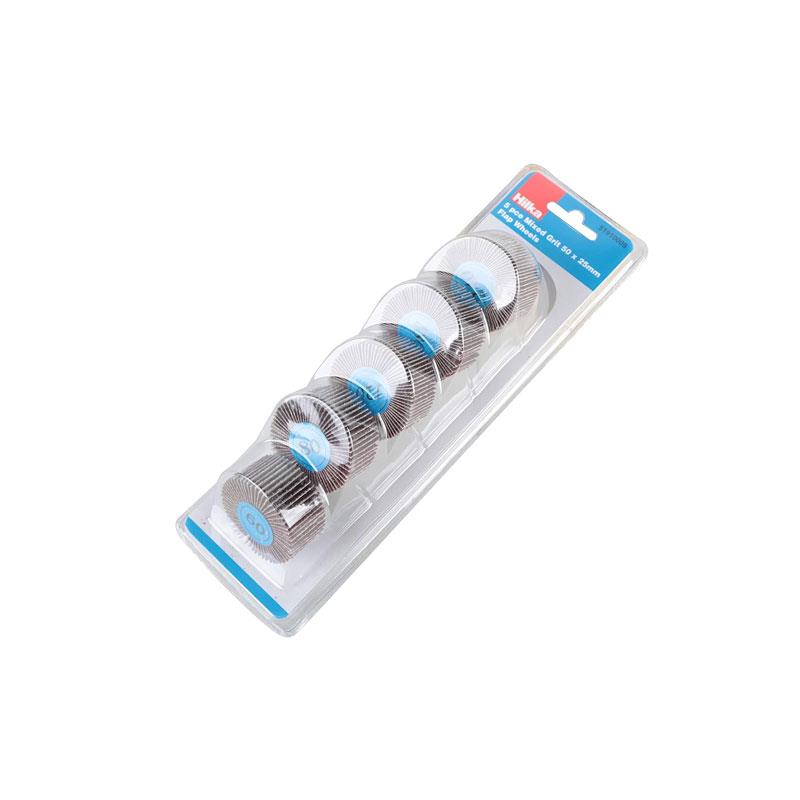 Hilka Mixed Grit Flap Wheels 5 Piece Set 50 x 25mm Aluminium Oxide Sanding Wheels for Wood & Metal Secondary image