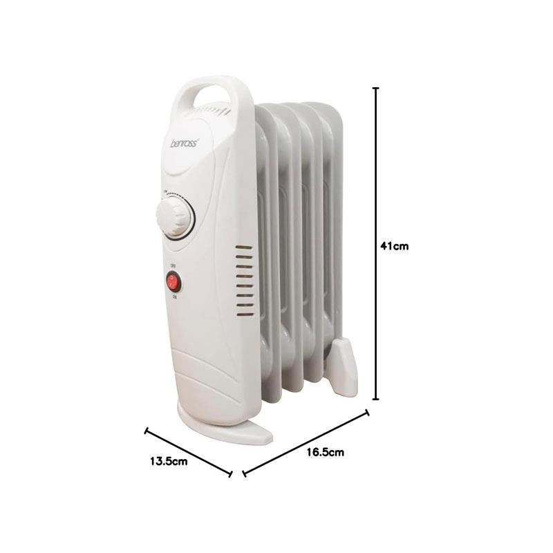 Benross 500W Mini Oil Filled Radiator with Adjustable Thermostat, Overheat Protection & Cool-Touch Handle – White Secondary image