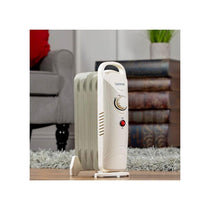 Benross 500W Mini Oil Filled Radiator with Adjustable Thermostat, Overheat Protection & Cool-Touch Handle – White