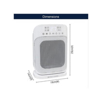 Spear & Jackson Digital PTC Ceramic Heater 1500W with Oscillation 24H Timer &  Adjustable Thermostat White