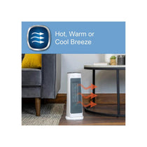 Spear & Jackson PTC Ceramic Fan Heater 2000W Hot & Cool Function Adjustable Thermostat 12H Timer & Remote White