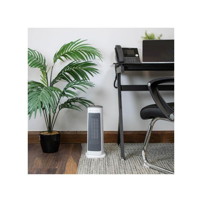 Spear & Jackson PTC Ceramic Fan Heater 2000W Hot & Cool Function Adjustable Thermostat 12H Timer & Remote White
