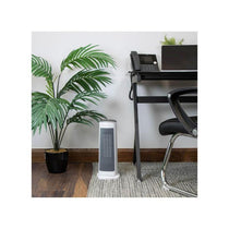 Spear & Jackson PTC Ceramic Fan Heater 2000W Hot & Cool Function Adjustable Thermostat 12H Timer & Remote White