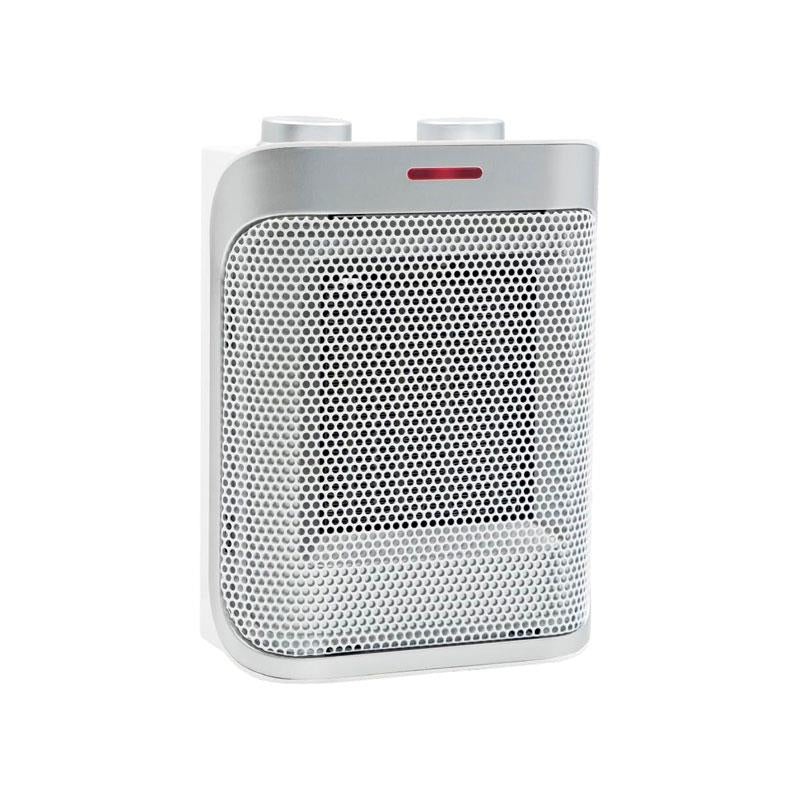 Spear & Jackson PTC Ceramic Heater 1500W with Adjustable Thermostat Cool Warm Hot Settings Safety Overheat Protection White & Silver Main image