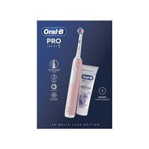 Oral-B Pro Series 1 Cross Action Electric Toothbrush With 3D White Luxe Perfection Toothpaste 75ml Pink