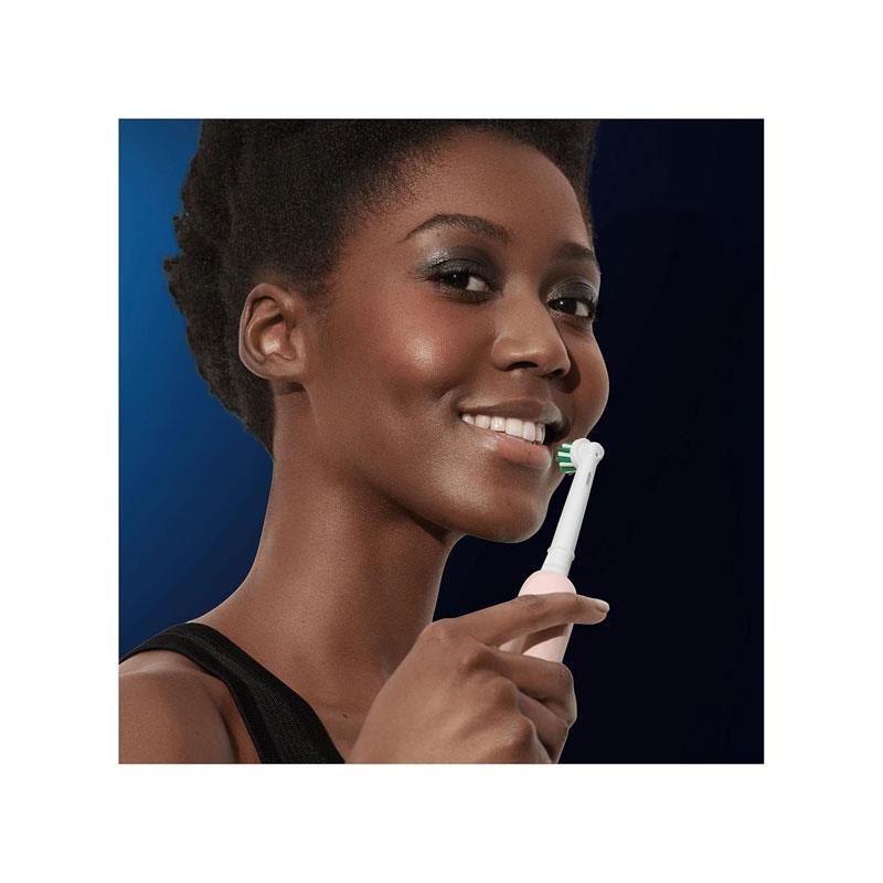 Oral-B Pro Series 1 Cross Action Electric Toothbrush With 3D White Luxe Perfection Toothpaste 75ml Pink Secondary image