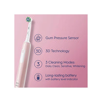 Oral-B Pro Series 1 Cross Action Electric Toothbrush With 3D White Luxe Perfection Toothpaste 75ml Pink