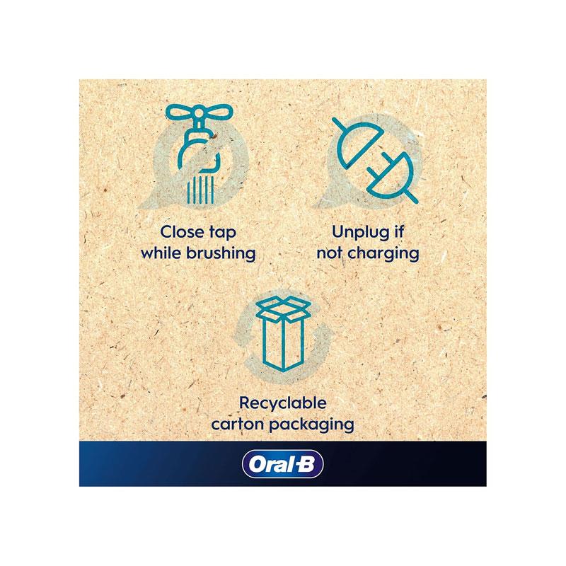 Oral-B Pro Series 1 Cross Action Electric Toothbrush With 3D White Luxe Perfection Toothpaste 75ml Pink