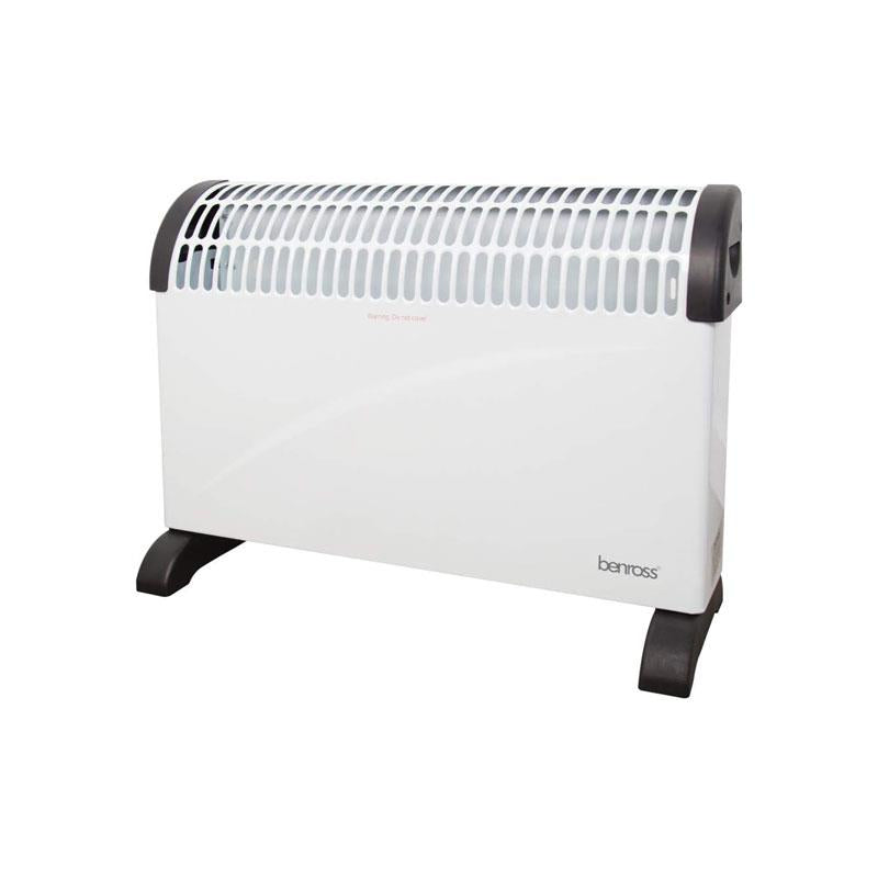 Benross 2000W Convector Heater 3 Heat Settings Adjustable Thermostat Over Heat Protection Portable Carry Handle White Main image