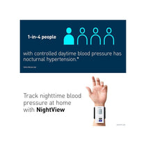 Omron Nightview Silent Wrist Blood Pressure Monitor Automatic Bluetooth Connected Clinically Validated White