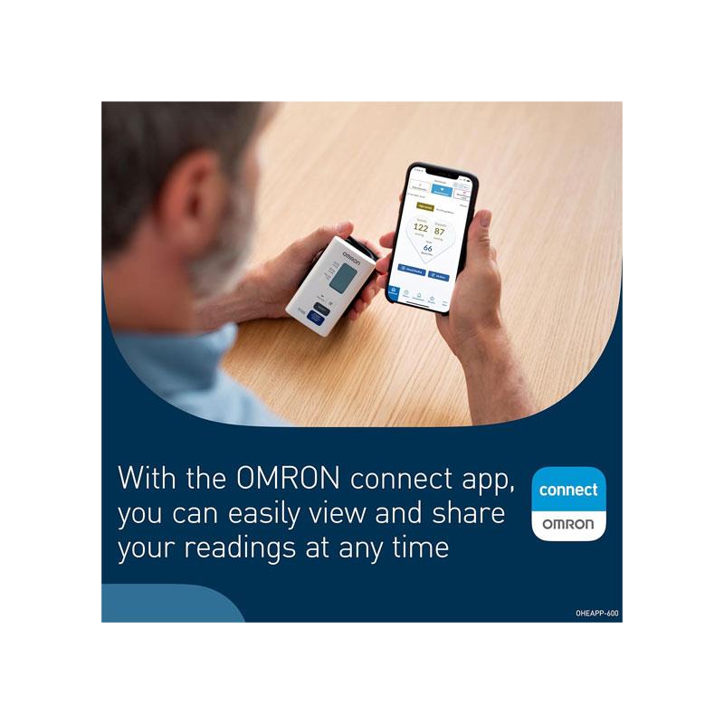 Omron Nightview Silent Wrist Blood Pressure Monitor Automatic Bluetooth Connected Clinically Validated White