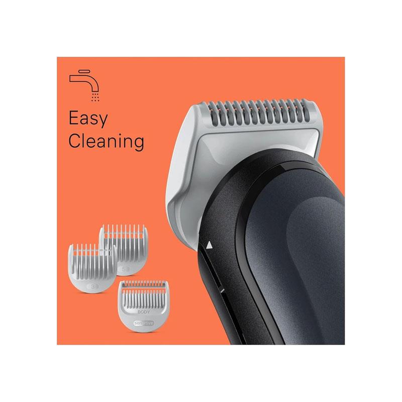 Braun Body Groomer Series 3 Shaver Manscaping Tool For Men SkinShield Technology Sensitive Comb Wet & Dry Waterproof Black/Grey