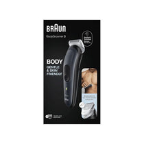Braun Body Groomer Series 3 Shaver Manscaping Tool For Men SkinShield Technology Sensitive Comb Wet & Dry Waterproof Black/Grey