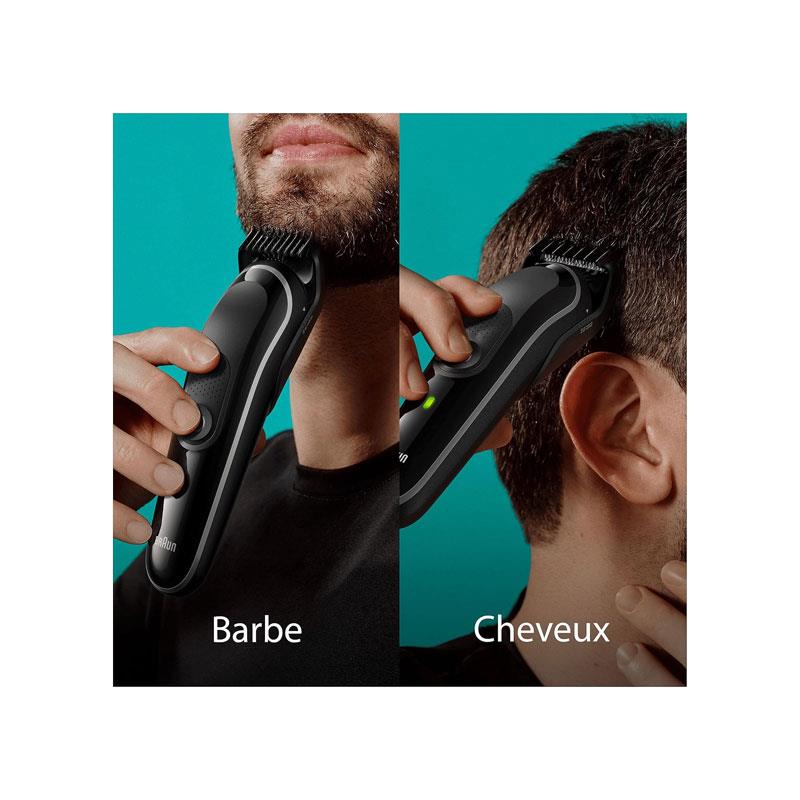 Braun Series 3 8-In-1 All-In-One Style Kit Body Groomer Beard Trimmer Hair Clipper Multi Grooming Kit Black/Grey