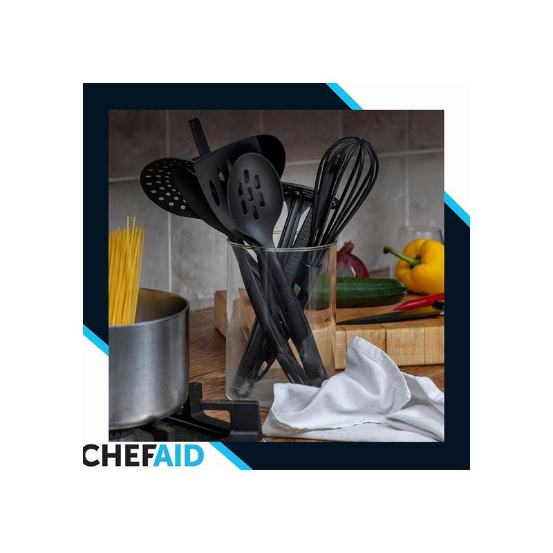Chef Aid Nylon Skimmer BPA Free Heat Resistant Kitchen Utensil For Non Stick Cookware Black Secondary image