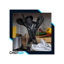 Chef Aid Nylon Skimmer BPA Free Heat Resistant Kitchen Utensil For Non Stick Cookware Black