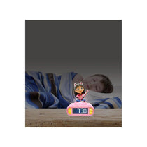 Lexibook Gabby's Dollhouse 3D Childrens Alarm Clock With Night Light Sounds Melodies And Backlit LCD Pink