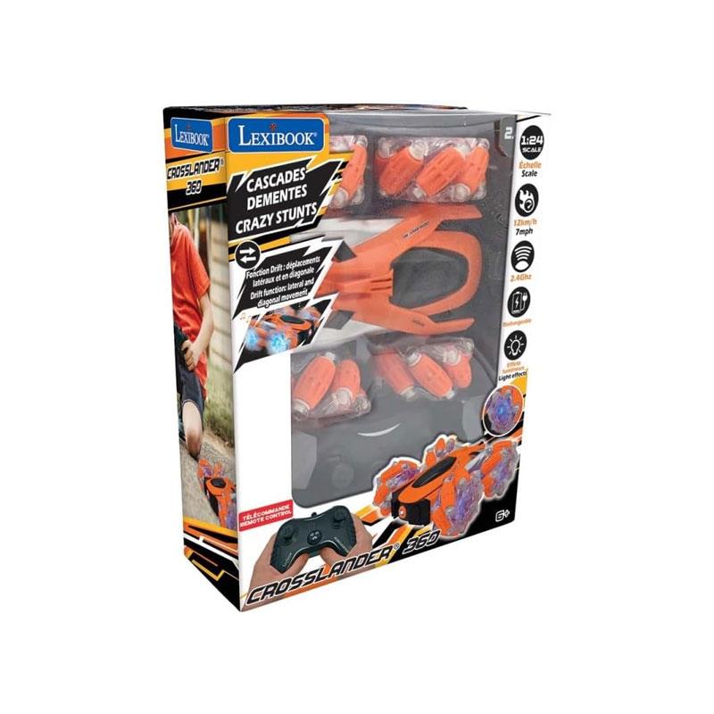 Lexibook Crosslander360 Rechargeable 360° Stunt RC Car with Drift Function Orange/Black