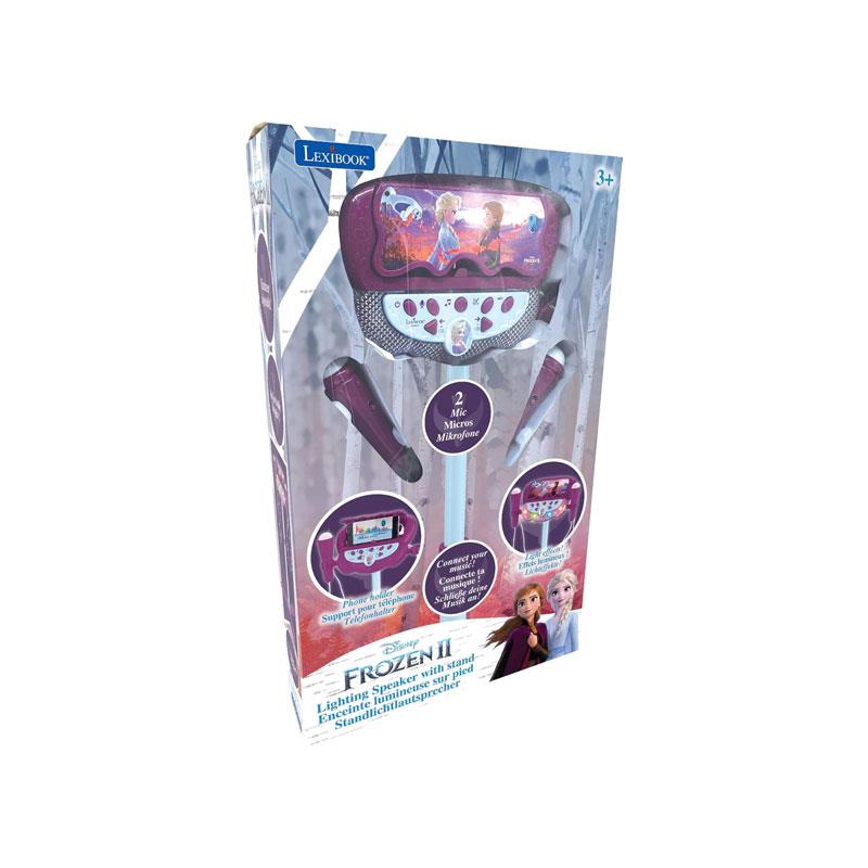 Lexibook Disney Frozen Bluetooth Karaoke Stand with Dual Microphones Lights And Voice Effects Purple/Blue