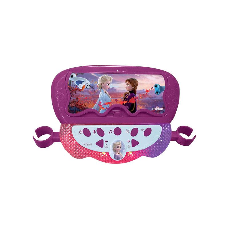 Lexibook Disney Frozen Bluetooth Karaoke Stand with Dual Microphones Lights And Voice Effects Purple/Blue