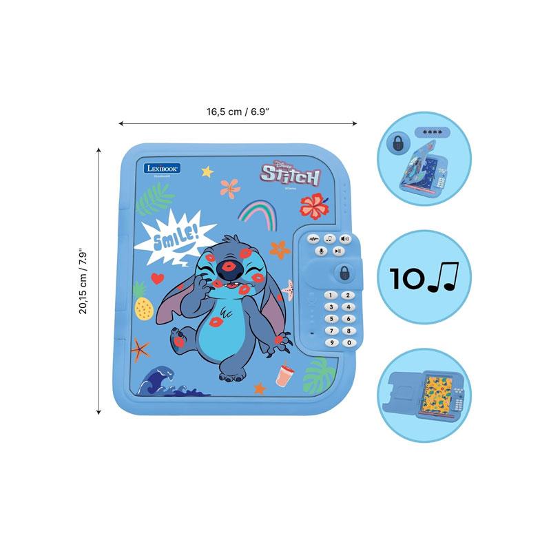 Lexibook Disney Stitch Secret Safe Electronic Diary with Password Electronic Notebook Pen And Sound Effects Blue Secondary image